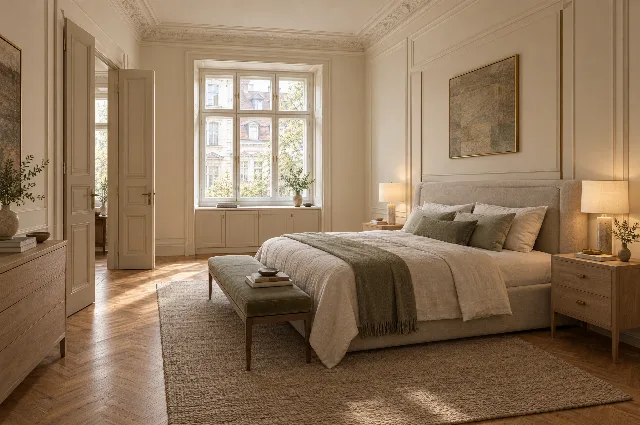Schlafzimmer im Altbau