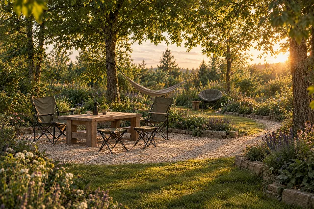 Picknickplatz mit Campinghockern