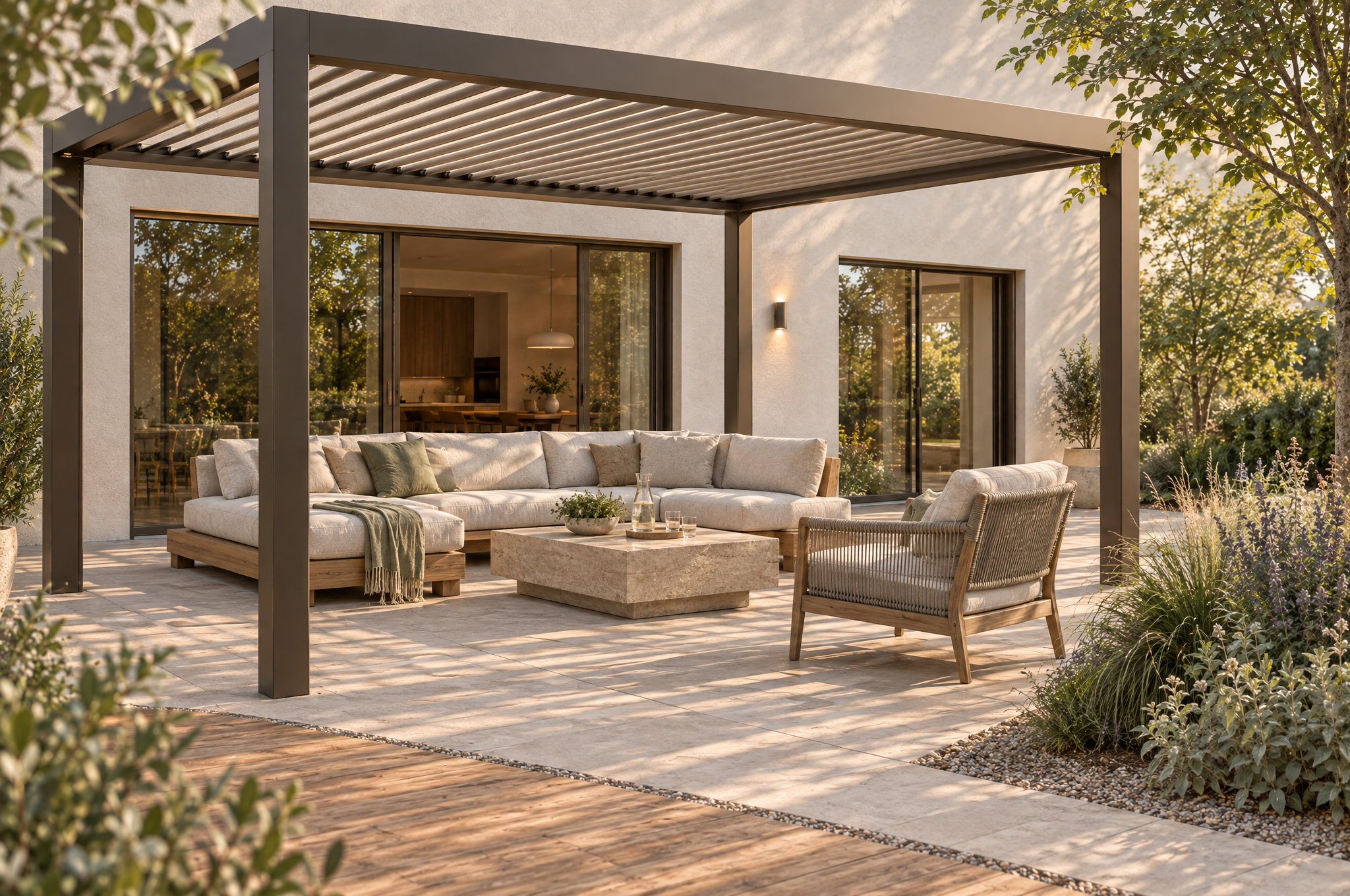 Lounge unter der Pergola
